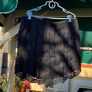 Torrid Lace summer shorts in black with pockets